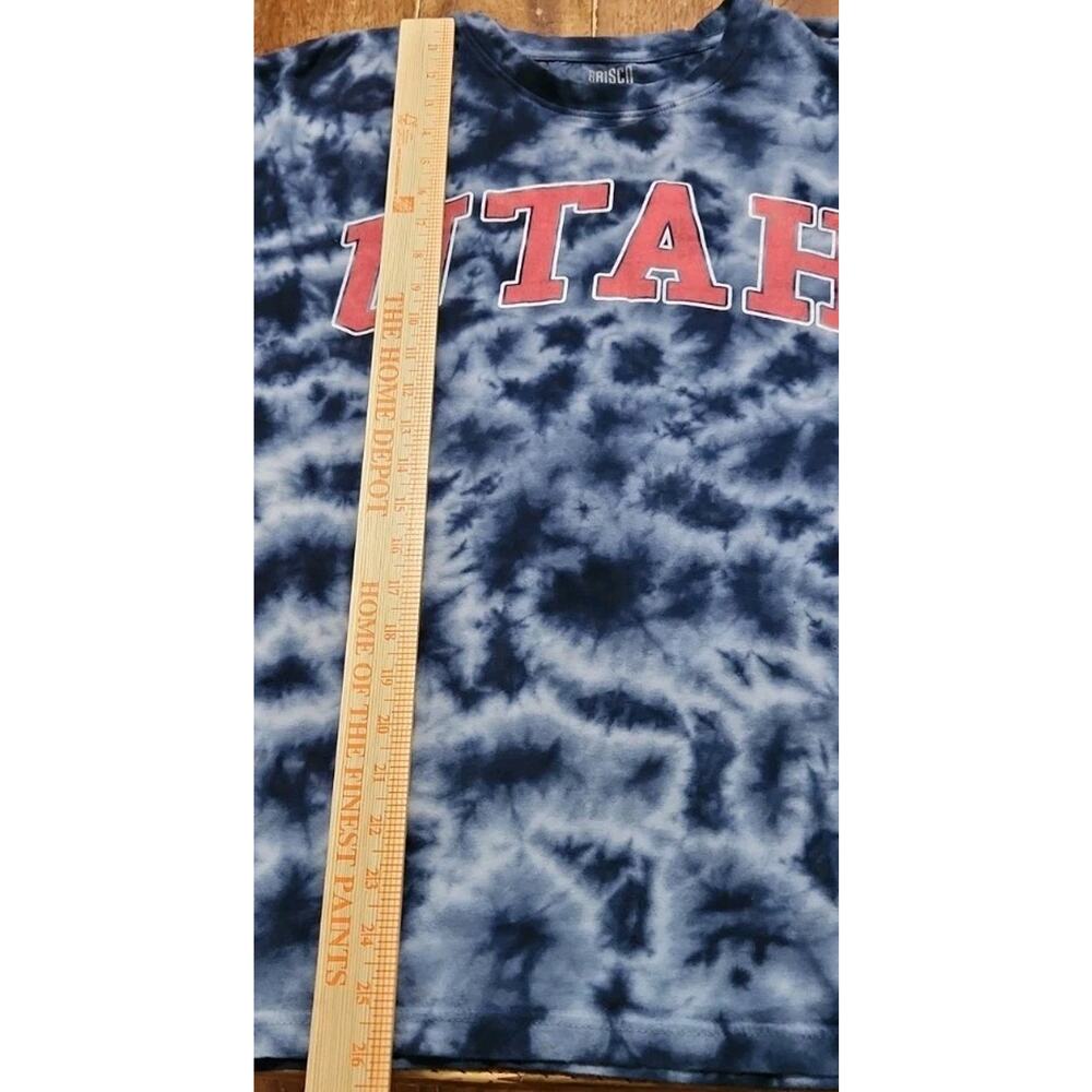University of Utah Utes Mens Blue Tie-Dye Athletic T-Shirt Football Size XL - Picture 6 of 7